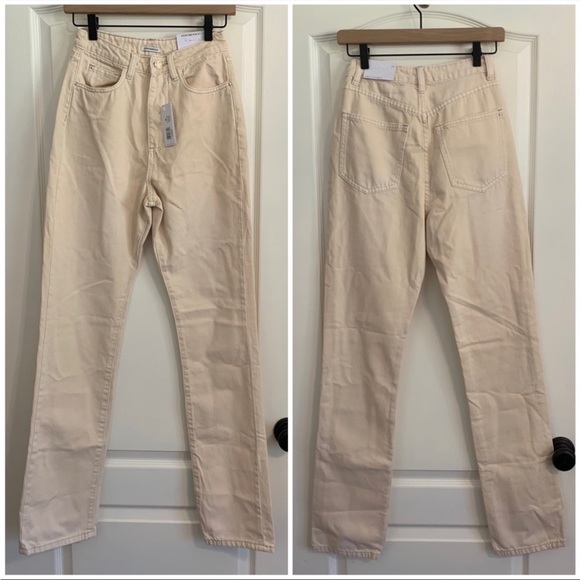 We Wore What cream icon boyfriend jeans size 25 - Picture 2 of 5